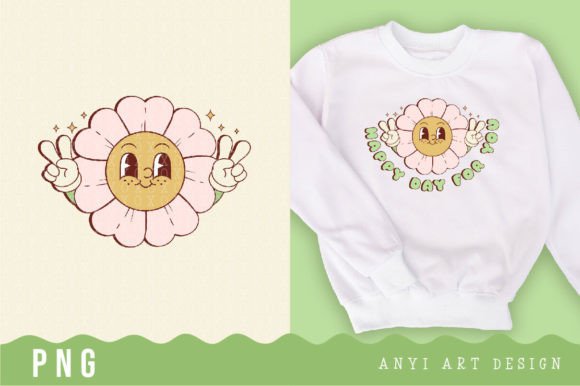 Download Retro Flower Daisy Sublimation - Flower Collection