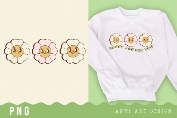 Download Retro Flower Daisy Sublimation - Flower Collection