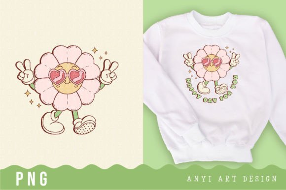 Download Retro Flower Daisy Sublimation - Flower Collection
