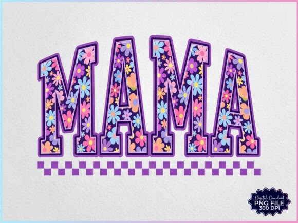 Download Mama Floral Retro Flower PNG - Flower Collection