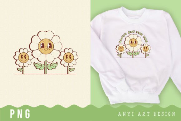 Download Retro Flower Daisy Sublimation - Flower Collection
