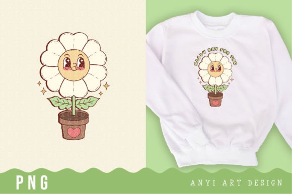 Download Retro Flower Daisy Sublimation - Flower Collection