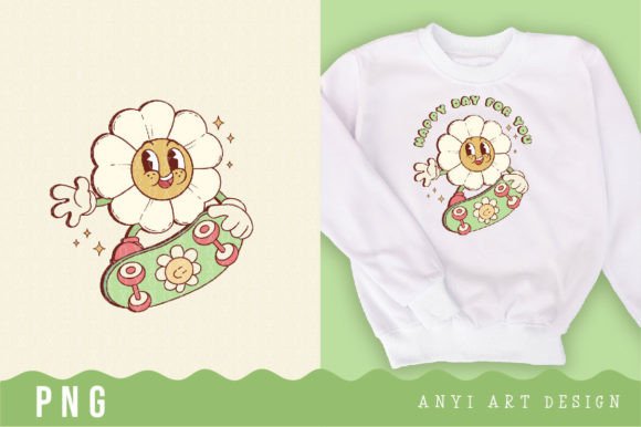 Download Retro Flower Daisy Sublimation - Flower Collection